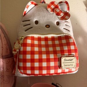 Loungefly Red Gingham Hello Kitty Mini Backpack